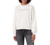 Tommy Hilfiger Sweat à Capuche pour Femme Corp Logo MDRN SWTSRT WW0WW47831 Blanc (Ecru Heather), M, Blanc (écru), M