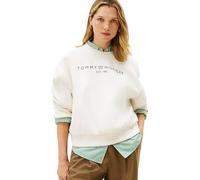 Tommy Hilfiger Sweat à Capuche pour Femme Corp Logo MDRN SWTSRT WW0WW47831 Blanc (Ecru Heather), S, Blanc (écru), S