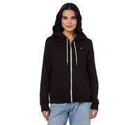 Tommy Hilfiger Sweat à Capuche zippé en Tissu éponge-Uni Sweatshirt, Black, S Femme
