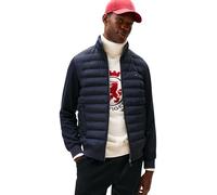 Tommy Hilfiger Sweat à Capuche Zippé Homme Mix Media Hooded Zip Through Veste en Duvet, Bleu (Desert Sky), XXL
