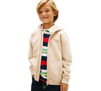 Tommy Hilfiger Sweat à Capuche zippé Unisexe Mini Corp KS0KS00726 pour Enfants, Beige (Beige Classique), 16 Ans