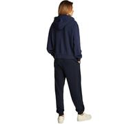 Tommy Hilfiger Sweat avec Fermeture Éclair Femme Script Zip avec Capuche, Bleu (Dark Night Navy), XL