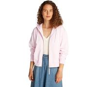 Tommy Hilfiger Sweat avec Fermeture Éclair Femme Script Zip avec Capuche, Rose (Light Pink), S