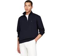 Tommy Hilfiger Sweat avec Fermeture Éclair Homme Essential Fleece 1/4 Zip Col Entonnoir, Bleu (Desert Sky), L