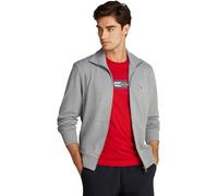 Tommy Hilfiger Sweat avec Fermeture Éclair Homme Essential Terry avec Col Montant, Gris (Medium Grey Heather), XS