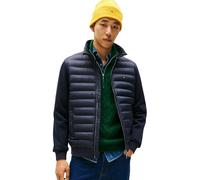 Tommy Hilfiger Sweat avec Fermeture Éclair Homme Mix Media Stand Collar Veste en Duvet, Bleu (Desert Sky), L