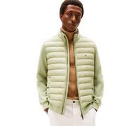 Tommy Hilfiger Sweat avec Fermeture Éclair Homme Mix Media Stand Collar Veste en Duvet, Vert (Earth Sage), XXL