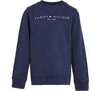 Tommy Hilfiger Sweat Enfant Unisexe Essential Sweatshirt sans Capuche, Bleu (Twilight Navy), 16 Ans