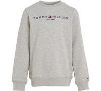 Tommy Hilfiger Sweat Enfant Unisexe Essential Sweatshirt sans Capuche, Gris (Light Grey Heather), 6 Ans