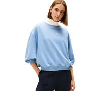 Tommy Hilfiger Sweat Femme Classic Script Terry Col Ras-du-Cou, Bleu (Brisk Blue Heather), XXXL