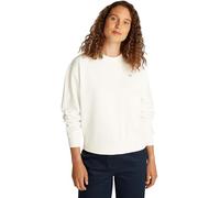 Tommy Hilfiger Sweat Femme Contrast Flag Regular Fit, Blanc (Ecru), S