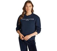 Tommy Hilfiger Sweat Femme sans Capuche, Bleu (Dark Night Navy), XXS