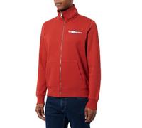 Tommy Hilfiger Sweat Homme avec Fermeture Éclair Flag Embro Col Montant, Rouge (Dark Magma), M