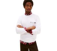 Tommy Hilfiger Sweat Homme Small Crest Outline avec Col Ras-du-Cou, Blanc (White), L