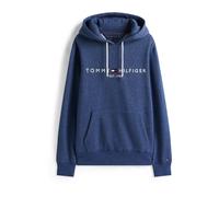 Tommy Hilfiger Sweat à Capuche Homme Tommy Logo avec Capuche, Bleu (Aegean Sea Heather), M