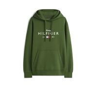 TOMMY HILFIGER Sweat-shirt 'BRAND LOVE' bleu marine / vert foncé / rouge / blanc, Taille S