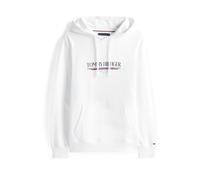 Tommy Hilfiger Sweat à Capuche Homme Brand Love en Coton, Blanc (White), L