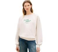 TOMMY HILFIGER Sweat-shirt beige clair / émeraude, Taille M