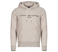 Tommy Hilfiger Sweat à Capuche Homme Tommy Logo avec Capuche, Beige (Heathered Pebble), XXL