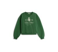 TOMMY HILFIGER Sweat-shirt vert / blanc, Taille S