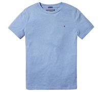 Tommy Hilfiger T-shirt garçon Manches courtes Col ras-du-cou Bleu (Dark Allure Heather) 8 ans