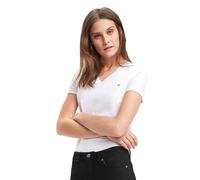 Tommy Hilfiger T-shirt Heritage à manches courtes col V Blanc L Femme