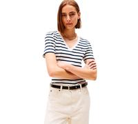 Tommy Hilfiger T-shirt Slim Cody Col V manches courtes Femme Bleu S
