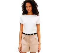 Tommy Hilfiger T-shirt Gold Button Slim Fit manches courtes blanc XS femme