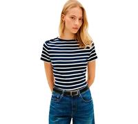 Tommy Hilfiger Gold Button Slim Ss Tee Breton Stripe Dark Night/ecru Taille: XS | Chemises Outlet | Femme | Le Noir