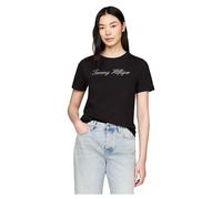 Tommy Hilfiger T-shirt Script manches courtes Noir XS femme