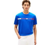 Tommy Hilfiger T-Shirt à Rayures MW0MW42368 pour Homme, Bleu, S