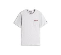 TOMMY HILFIGER T-Shirt 'AMERICANA' marine / gris clair / rouge, Taille L