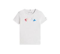 Tommy Hilfiger Tommy Puff Print Tee SS Kg0kg09246 T-Shirts, Grey (Light Grey Heather), 14 Ans Fille