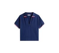 Tommy Hilfiger Tipping Polo Reg Fit S/s Dark Blue Taille: L | Polos Outlet | Femme | Bleu