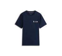 Tommy Hilfiger T-Shirt Manches Courtes Homme Small Crest Outline avec Col Ras-du-Cou, Bleu (Desert Sky), S