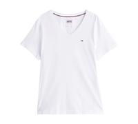 Tommy Jeans TJM ORIGINAL JERSEY V NECK TEE Hauts en tricot à manches courtes Homme, Blanc (CLASSIC WHITE), L
