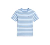 Tommy Hilfiger Slim Cody C-NK SS Ww0ww40587 Hauts en Tricot à Manches Courtes Femme, Blue (Clear Water/Ecru STP), M