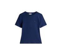 Tommy Hilfiger T-shirt manches courtes femme Slim Cody Col ras-du-cou Bleu (Dark Night Navy) XL