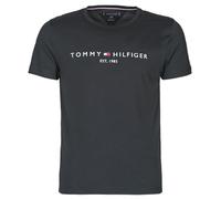 Tommy Hilfiger T-Shirt Manches Courtes Homme Core Tommy Logo Col Ras-du-Cou, Noir (Jet Black), XL
