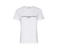 Tommy Hilfiger T-Shirt Manches Courtes Femme Heritage Col Ras-du-Cou, Blanc (White), M