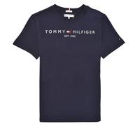 Tommy Hilfiger T-Shirt Manches Courtes Enfant Unisexe Essential Tee Col Ras-du-Cou, Bleu (Twilight Navy), 10 Ans