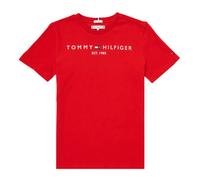 Tommy Hilfiger - T-shirt Enfant Unisexe Essential Tee Manches Courtes Col Ras-du-Cou Rouge 12 ans