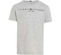 Tommy Hilfiger T-Shirt Enfant Unisexe Manches Courtes Essential Tee Encolure Ronde, Gris (Light Grey Heather), 9 Mois