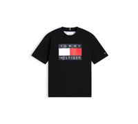 TOMMY HILFIGER T-Shirt 'Flag Logo' rouge / noir / blanc, Taille 176