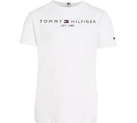 Tommy Hilfiger T-Shirt Manches Courtes Enfant Unisexe Essential Tee Col Ras-du-Cou, Blanc (White), 16 Ans