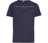 Tommy Hilfiger T-Shirt Manches Courtes Enfant Unisexe Essential Tee Col Ras-du-Cou, Bleu (Twilight Navy), 12 Ans