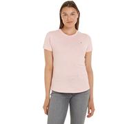 Tommy Hilfiger T-Shirt Manches Courtes Femme 1985 Slub Slim Fit, Rose (Whimsy Pink), L