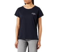 Tommy Hilfiger T-Shirt Manches Courtes Femme Col Ras-du-Cou, Bleu (Desert Sky), S