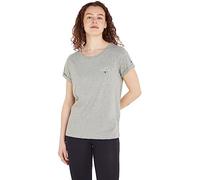 T-shirt Tommy Hilfiger Original Logo manche courte gris blanc femme - M