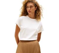 Tommy Hilfiger T-Shirt Manches Courtes Femme Gold Button avec Col Ras-du-Cou, Blanc (Ivory Silk), M